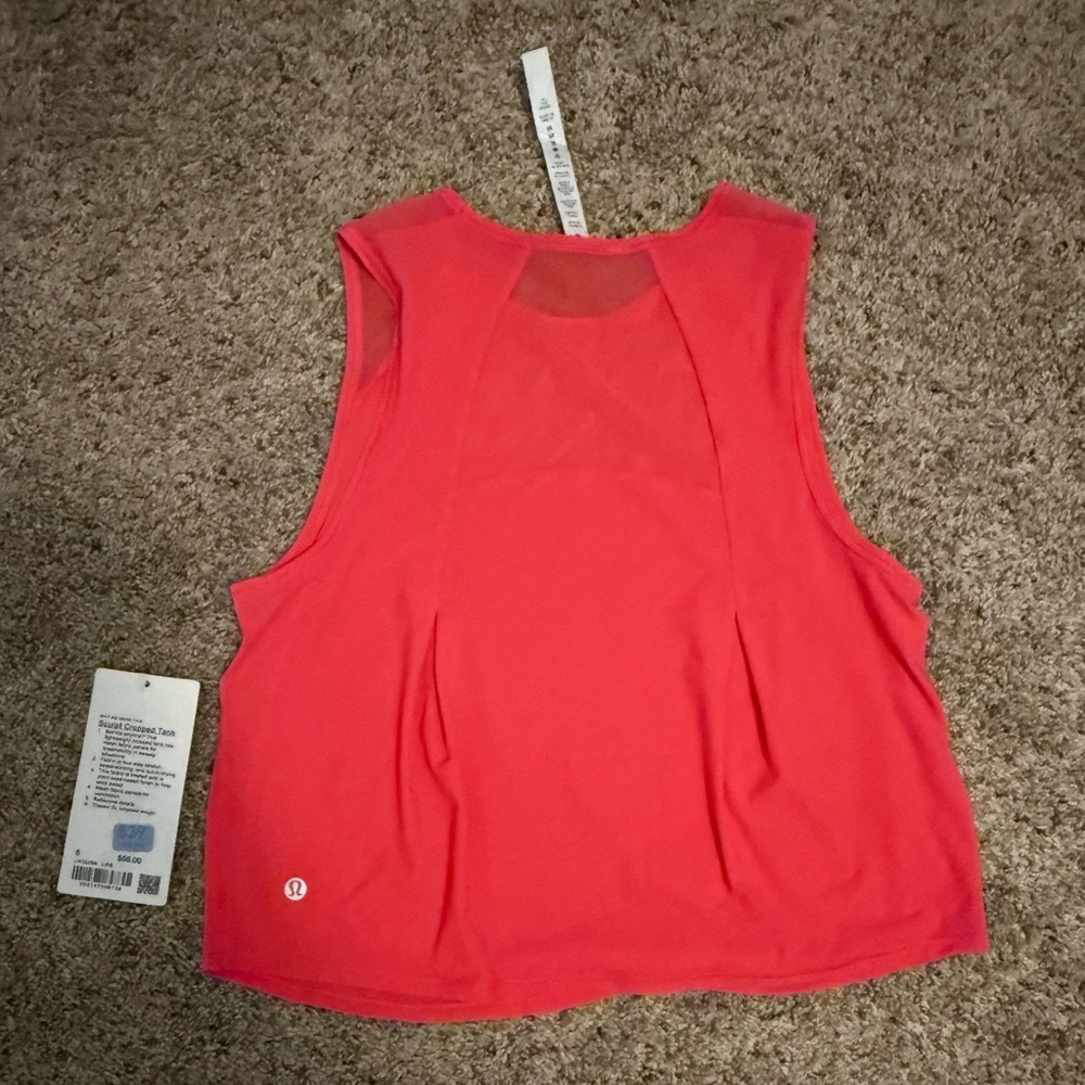 lululemon athletica - NWT Women's Sculpt Cropped Tank in Lipstick Pink